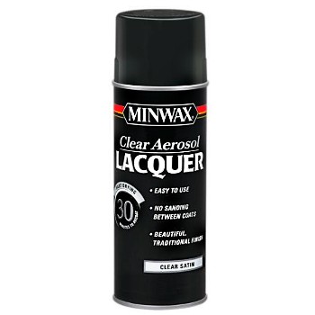 Aerosol Lacquer, Clear Satin ~ 12.5 oz Cans