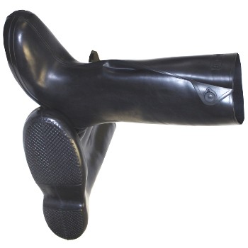 Rubber Overshoe Boot, Black  ~ Size Small