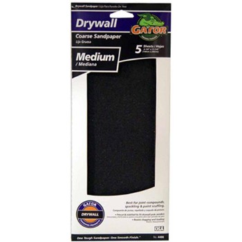 Drywall Sandpaper Sheets, Medium Grit ~ 4 1/4 x 11 1/4 inch