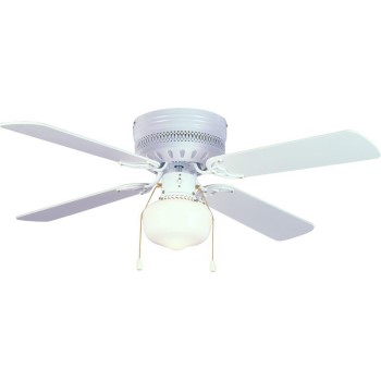 Trinidad Design Series Ceiling Fan, Gloss White ~ 4 Blades