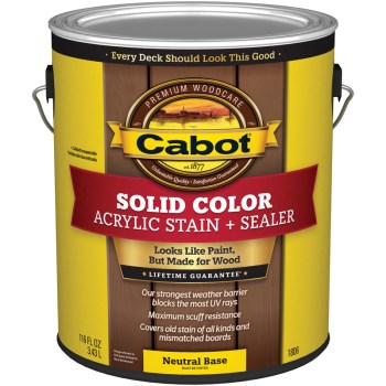 Solid Color Acrylic Deck Stain, Neutral Base ~ Gallon