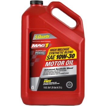 Synthetic Blend High Milage Oil, SAE 10W-30 ~ 5 Qt