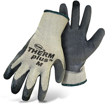 Therm Plus Acryic Fleece Lined Knit Gloves,  Latex Palm ~ Medium