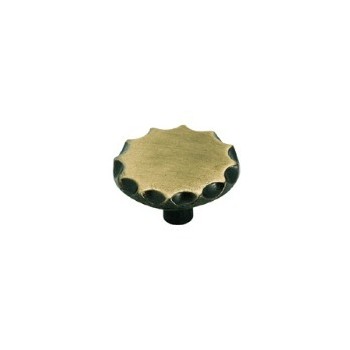 Knob - Antique Brass Finish - 1 1/16 inch