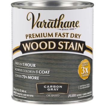 Varathane Premium Fast Dry Interior Wood Stain, Carbon Gray ~ Quart