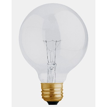 Light Bulb, Globe White 120 Volt 40 Watt