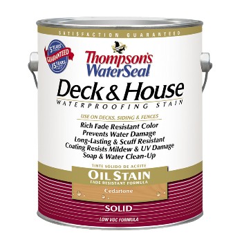 Deck Stain, Solid Oil - Cedar Tone ~ Gallon