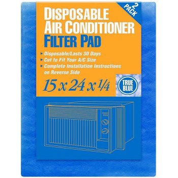 True Blue Fiberglass Air Conditioning Filter Pad ~ 15" x 24"  x 1/4"