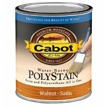 PolyStain, Water Borne - Walnut/Satin ~ Quart