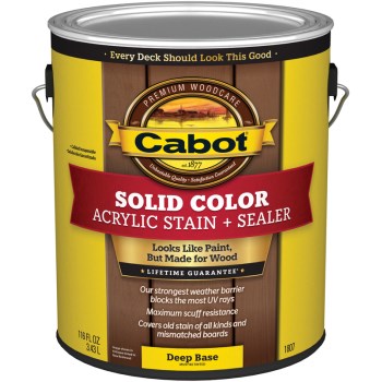 Solid Color Acrylic Deck Stain,  Deep Base ~ Gallon