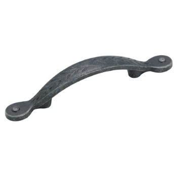 Pull - Inspirations Leaf Wrought Iron Finish - 3 inch