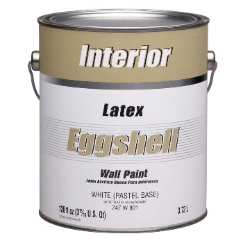 Interior Latex Paint, Eggshell White/Pastel Base ~ 1 Gallon