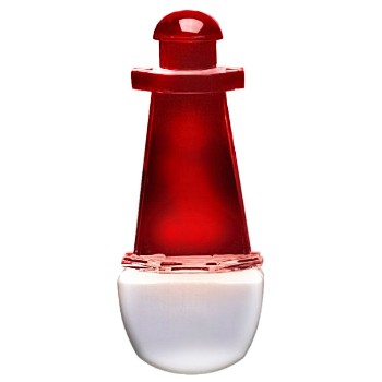Night Light,   White Base w/Red LED ~ Lighthouse Series 