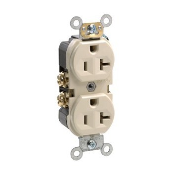 Commercial Grade Duplex Receptacle - 20 Amp ~ Ivory
