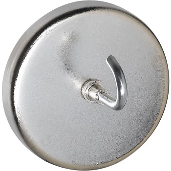 Magnetic Hook, Satin Nickel Finish ~ Up to 20 lbs Capacity