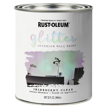 Glitter Paint, Iridescent Clear ~ Quart