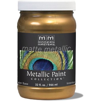 Matte Metallic Paint ~ Brass, Quart