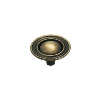 Knob - Antique Brass Finish - 1.5 inch