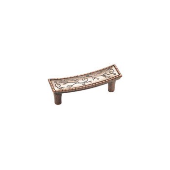 Pull - Vineyard Crescent Weathered Copper Finish - 3 inch
