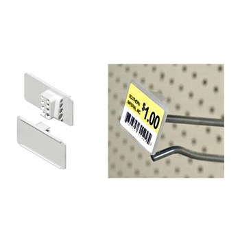 Quad Wire Adhesive Label Holder ~ 3" L x 1-1/4" H