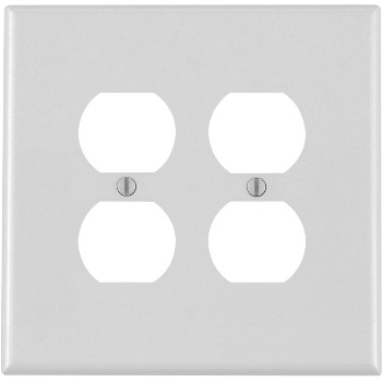 Duplex 2-Gang Receptacle Wall Plate ~ White