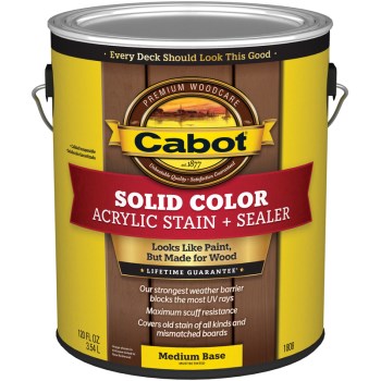 Solid Color Acrylic Deck Stain,  Medium Base ~ Gallon