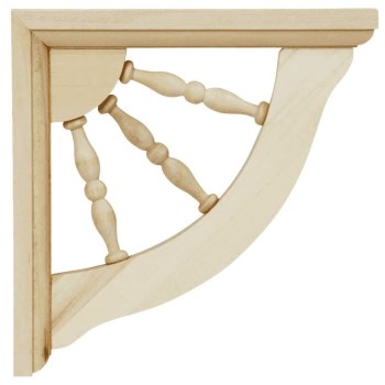 Small Spindle Shelf Bracket, 7 x 7 inches. 