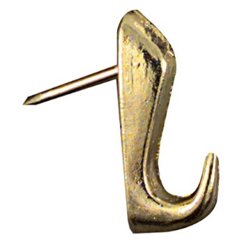 Bright Brass Push Pin Hanger 