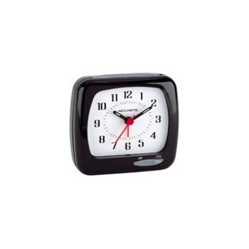 Quartz Alarm Clock - Black 