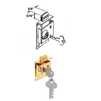 Mailbox Lock, Brass Plated