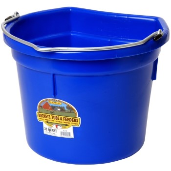 Flat Back Bucket, Blue ~  22 Quart