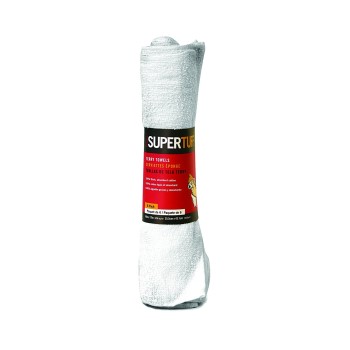 SuperTuff Terry Towels, White ~ 14" x 17"