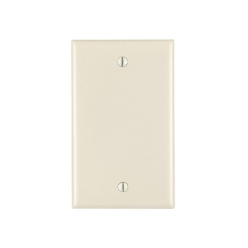 Single Blank Wall Plate - Light Almond