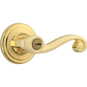 Lido Entry Lever Lock ~ Polished Brass