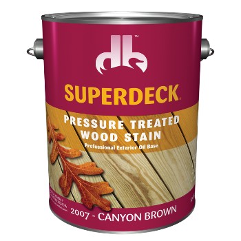 Pressure Treated Wood Stain ~Canyon Brown/Gallon