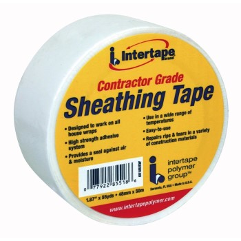 Contractor Grade Sheathing Tape, White ~ 1.87" x 55 yds