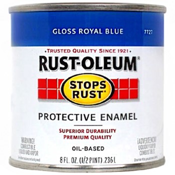 Stops Rust Protective Enamel, Royal Blue Gloss ~ 8 oz