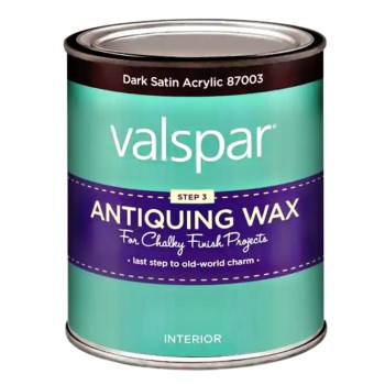 Valspar Chalky Paint Antiquing Wax,  Dark Satin ~ Pint