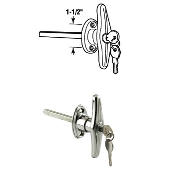 Locking T-Handle ~ 5/16" square shaft, 3" long