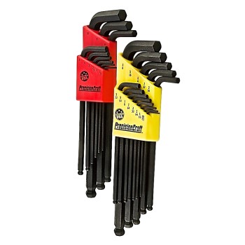 Ballpoint L-Wrench Set, 22 Piece Inch & Metric  ~ .050 - 3/8"