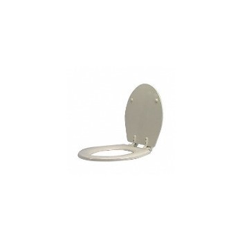 Toilet Seat - Elongated and Beveled Edge - Biscuit