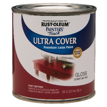 Ultra Cover Acrylic Latex, Colonial Red Gloss ~ Half Pint