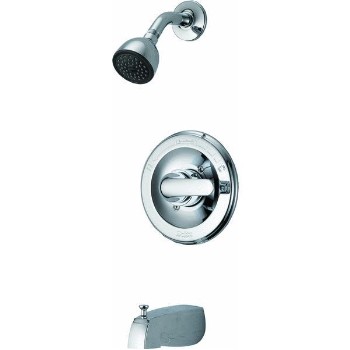 Tub and Shower Faucet, Single Lever ~ Chrome