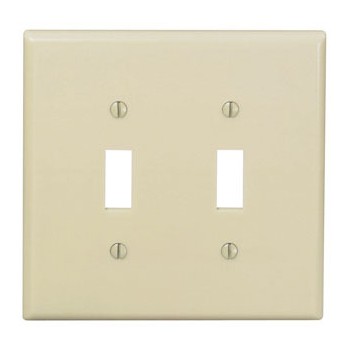 Two-Toggle Switch Plate - ~ Ivory