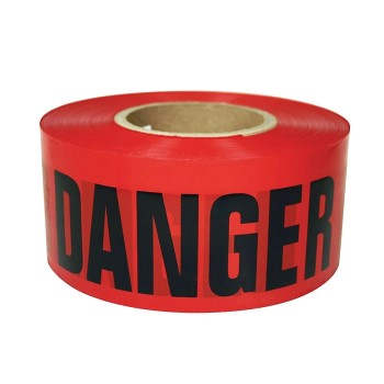 Danger Safety Tape, Red ~ 3" X 300 ft