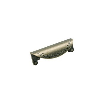 Cup Pull - Weathered Brass Finish - 3 inch