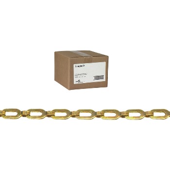 1/0 Brass Plumbers Chain, Bright, 100' per Carton 
