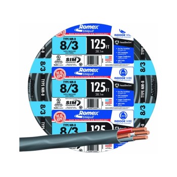 Non-Metallic 8/3  Sheathed Cable w/Ground ~ 125 Ft 