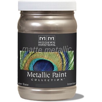Matte Metallic Paint ~ Warm Silver, 6 oz