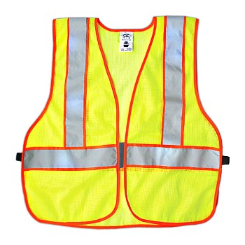Safety Vest, Fluorescent Lime-Yelllow ~ Class 2